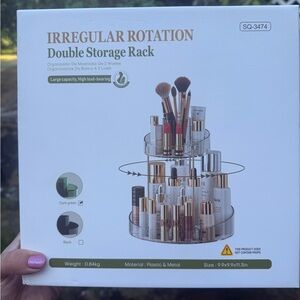 Make-up, Cosmetic, Perfume Double Storage 360 Spin Rotating Rack Green
